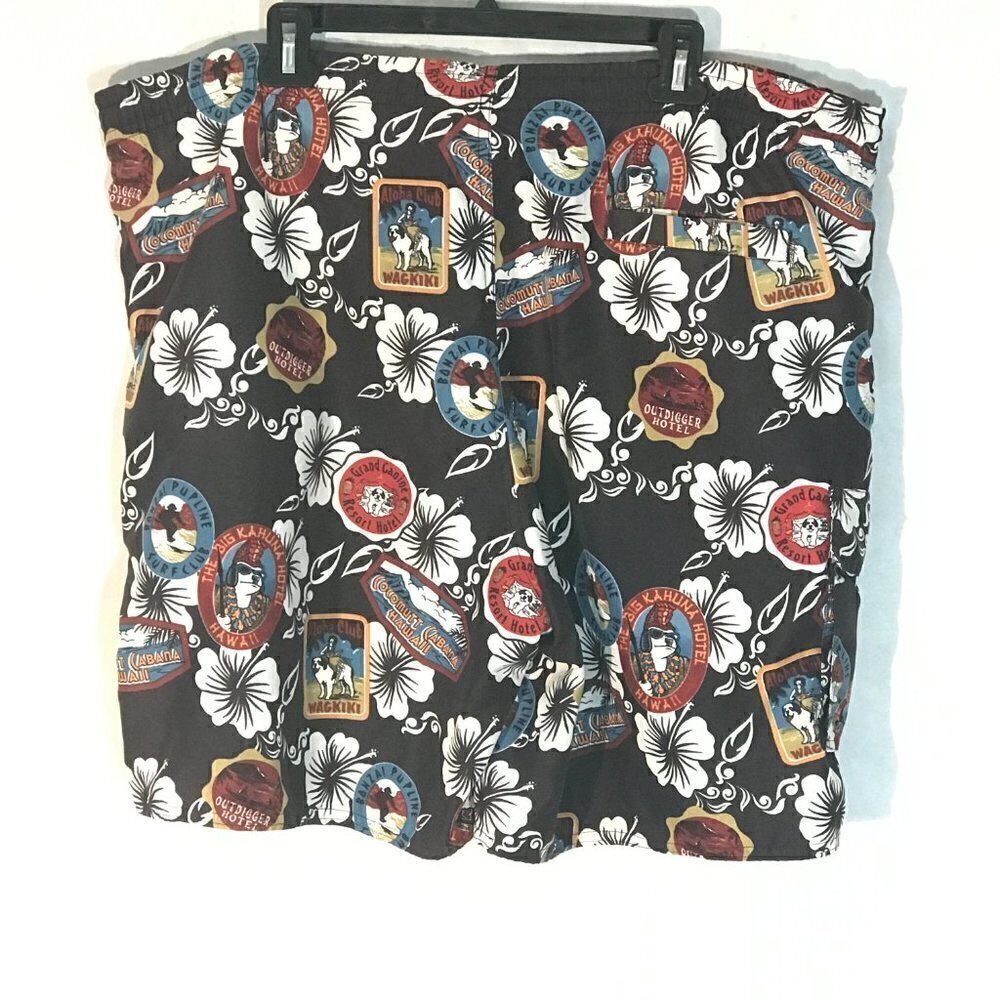 Big Dogs Hawaiian Beach Trunks Board Shorts